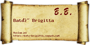 Bató Brigitta névjegykártya